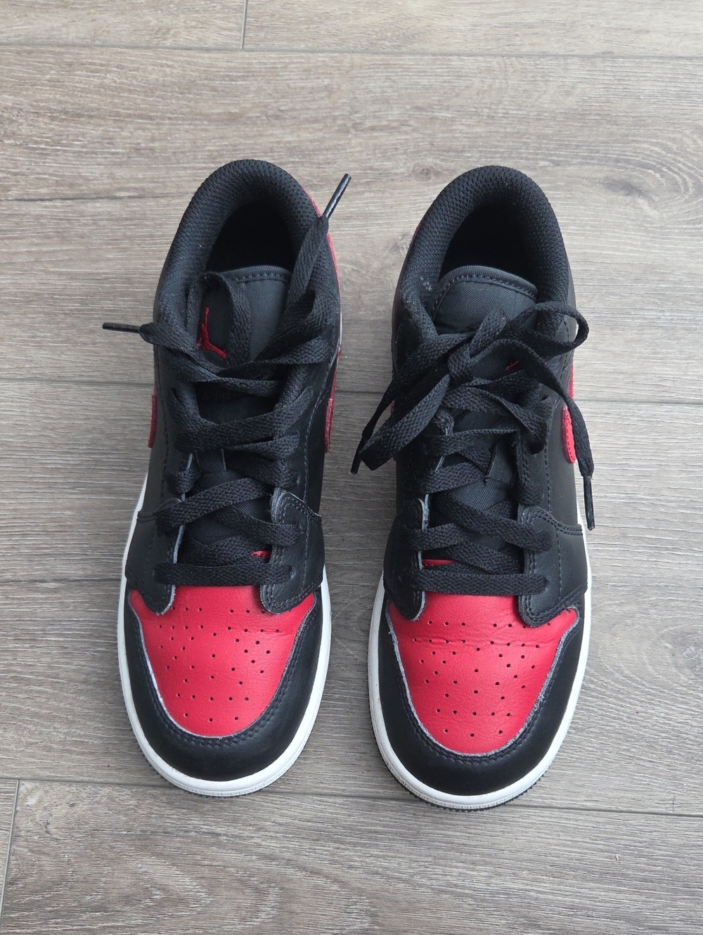 Air Jordan 1 Lows Kids Gym Red/white/black Size 4.5